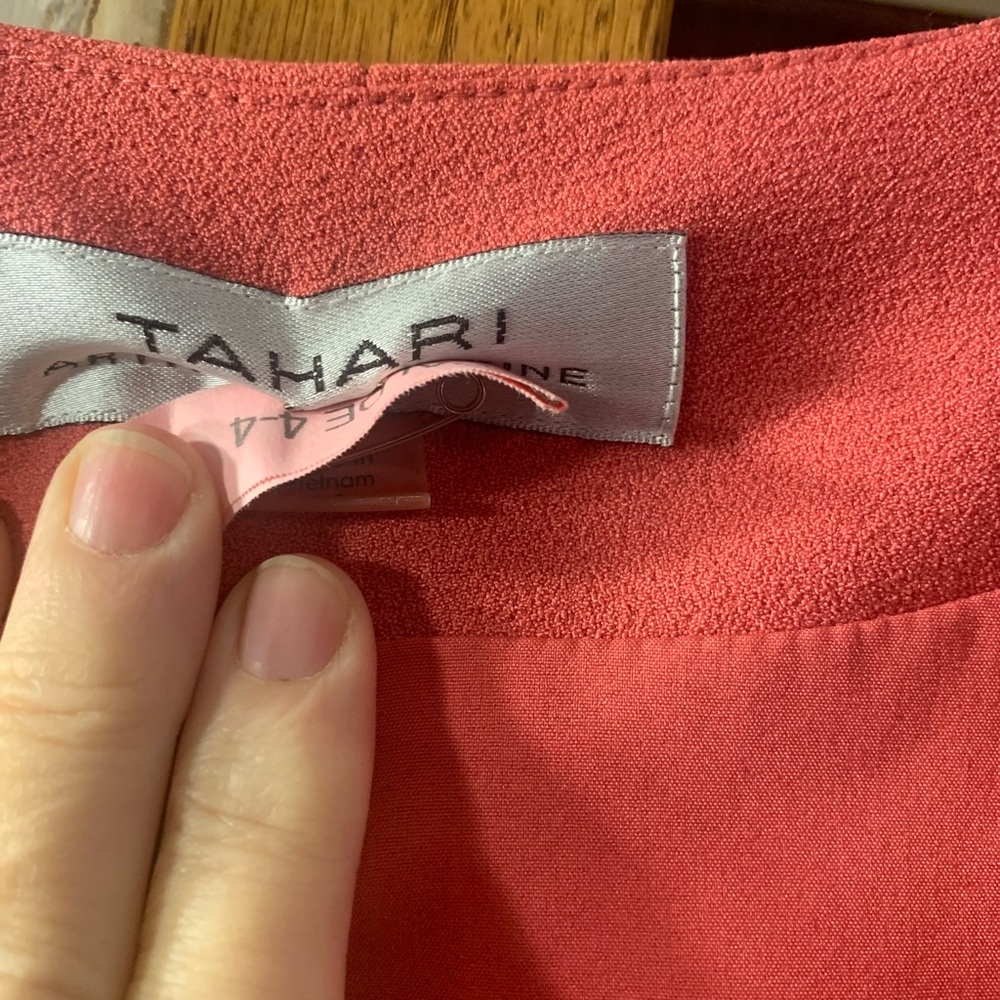 Tahari Vibrant Coral Blazer - Picture 5 of 6